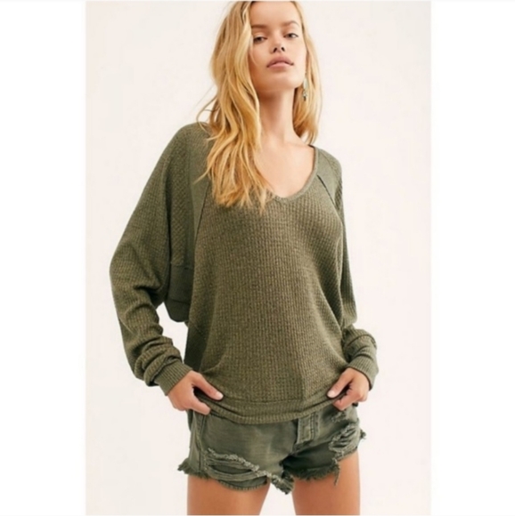 NWT Free People Santa Clara Thermal long sleeves  top Size XS - Picture 2 of 7